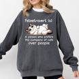 Felinetrovert Definition Cat Lover Introvert Humor Cats Comfort Colors Sweatshirt Pepper