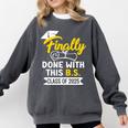 Finally Done With This BS Class Of 2025 College Graduation Premium Tri-Blend Comfort Colors Sweatshirt Pepper