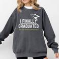 I Finally Graduated Back To Gaming Gamer Graduation Comfort Colors Sweatshirt Pepper
