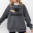Finally I'm Graduate Graduation Comfort Colors Sweatshirt Pepper
