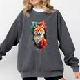 Fox For Fox Lovers Men Women Kids Introverts Comfort Colors Sweatshirt Pepper