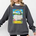 Frutiger Aero Aesthetic Rainbow Glitch Art Premium Tri-Blend Comfort Colors Sweatshirt Pepper