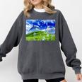 Frutiger Aero Dolphin Meadow Aesthetic Y2k 2000s Ironic Comfort Colors Sweatshirt Pepper Frutiger Aero Dolphin Meadow Aesthetic Y2k 2000s Ironic Comfort Colors Sweatshirt Pepper