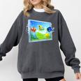 Frutiger Aero Fish Comfort Colors Sweatshirt Pepper Frutiger Aero Fish Comfort Colors Sweatshirt Pepper