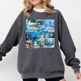 Frutiger Aero Retro Vibes Comfort Colors Sweatshirt Pepper