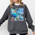 Frutiger Aero Retro Vibes Premium Tri-Blend Comfort Colors Sweatshirt Pepper