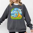 Frutiger Aero Y2K Fashion Trends Statement Piece Tech Orange Premium Comfort Colors Sweatshirt Pepper