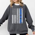 Funny Class Of 2021 American Flag Senior Graduation Comfort Colors Sweatshirt Pepper