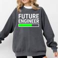 Future Engineer Loading Bar Cool Graduation Comfort Colors Sweatshirt Pepper