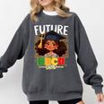 Future HBCU Grad Afro Girl College Graduation Kids Comfort Colors Sweatshirt Pepper