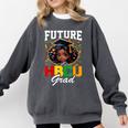 Future HBCU Grad Girl HBCU Toddler Kids Graduation Comfort Colors Sweatshirt Pepper
