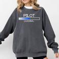 Future Pilot Aviation Academy Graduation Flight School Comfort Colors Sweatshirt Pepper