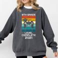 Gamer Graduation 2021 Retro 9th Grade Level Complete Comfort Colors Sweatshirt Pepper