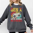 Gen X Lots Of Memories No Evidence Retro Nostalgia Humor Comfort Colors Sweatshirt Pepper