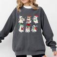 Ghost Santa Elf Squad Read Books Bookish Librarian Christmas Comfort Colors Sweatshirt Pepper