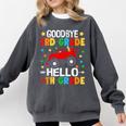 Goodbye 3rd Grade Hello 4th Grade Graduation 2024 Comfort Colors Sweatshirt Pepper