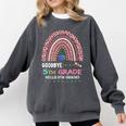 Goodbye 5TH Grade Graduation 2024 Hello 6TH Grade Rainbow Comfort Colors Sweatshirt Pepper
