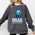 Grad Class Of 2025 Boys Shark Graduation Graduated Comfort Colors Sweatshirt Pepper