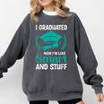 I Graduated Smart Graduation Student College University Comfort Colors Sweatshirt Pepper