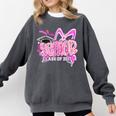 Graduation 2027 Senior 2027 Class Of 2027 Coquette Pink Girl Comfort Colors Sweatshirt Pepper