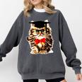 Graduation Cat Class Of 2023 Comfort Colors Sweatshirt Pepper