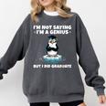 Graduation Not Saying I'm A Genius But I Did Graduate Comfort Colors Sweatshirt Pepper