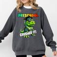Graduation Preschool Dinosaur T Rex Crushed It Boys Grad Comfort Colors Sweatshirt Pepper