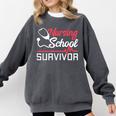 Graduation Shirt For Nurses Nursing School Survivor Tee Comfort Colors Sweatshirt Pepper