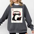 Grumpy Frog Books Music Kawaii Ink Japanese Comfort Colors Sweatshirt Pepper