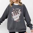 Hairdresser Gift Idea Graduation Tattoo Craft Hairstylist Comfort Colors Sweatshirt Pepper