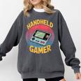 Handheld Gamer Retro Portable Console Nostalgia Comfort Colors Sweatshirt Pepper
