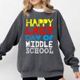 Happy Last Day Of Middle School Graduation Comfort Colors Sweatshirt Pepper