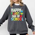 Happy Last Day Of School Teacher Kids Boys Girls Graduation Comfort Colors Sweatshirt Pepper