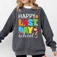 Happy Last Day Of School Teacher Student Graduation Comfort Colors Sweatshirt Pepper