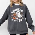 Haunted By My TBR Cute Ghost Book Reading Teacher Halloween Comfort Colors Sweatshirt Pepper