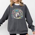 Hedgehog Reading Book Lake Scenery Reading Comfort Colors Sweatshirt Pepper