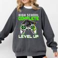 High School Level Complete Class Of 2024 Graduation Comfort Colors Sweatshirt Pepper
