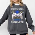 High School Level Complete Class Of 2025 Graduation Comfort Colors Sweatshirt Pepper