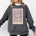 Hockey Romance Tarot Card Books Reader Cozy Reading Comfort Colors Sweatshirt Pepper