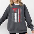 Hospice Aide American Flag Nurses Graduation Medical Comfort Colors Sweatshirt Pepper