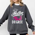 Hotter By One Degree Graduation Comfort Colors Sweatshirt Pepper