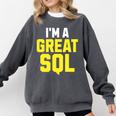 I'm A Great SQL Introvert Saying Inbound Marketing Premium Tri-Blend Comfort Colors Sweatshirt Pepper