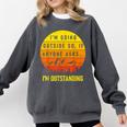 I'm Outstanding Retro Introvert Mountain Trip Lover Comfort Colors Sweatshirt Pepper