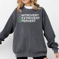 Introvert Extrovert Pervert Dark Humor Novelty Meme Comfort Colors Sweatshirt Pepper Introvert Extrovert Pervert Dark Humor Novelty Meme Comfort Colors Sweatshirt Pepper