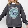Introvert Too Peopley Anti-Social Shy Person Comfort Colors Sweatshirt Pepper