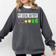 Introvert My Social Battery Low Level Graphic Comfort Colors Sweatshirt Pepper Introvert My Social Battery Low Level Graphic Comfort Colors Sweatshirt Pepper
