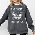 Introverted Introvert Antisocial Butterfly Comfort Colors Sweatshirt Pepper