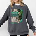 Introverted Murder Shows True Crime Lovers Introvert Comfort Colors Sweatshirt Pepper