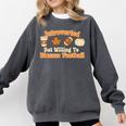 Introverted But Willing To Discuss Football Fall Comfort Colors Sweatshirt Pepper
