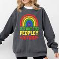 It's Way Too Peopley Outside Anti Social Introvert Comfort Colors Sweatshirt Pepper